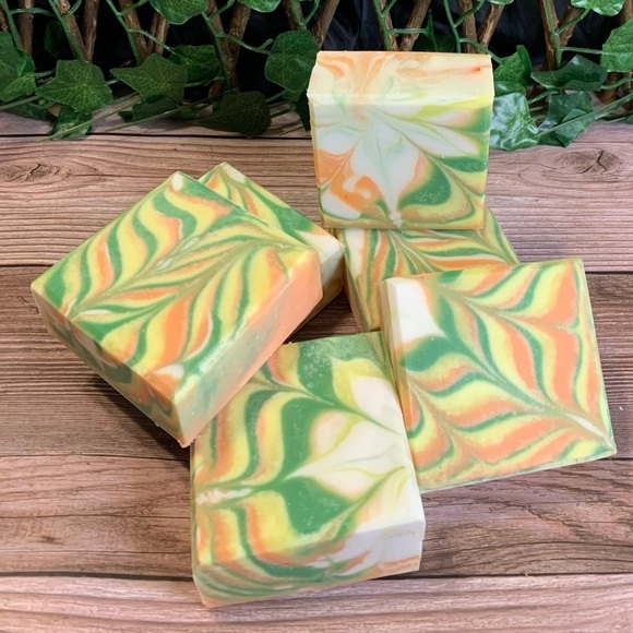 Handcrafted Artisan Soap in Vibrant Citrus Colors. - Picture 6 of 7